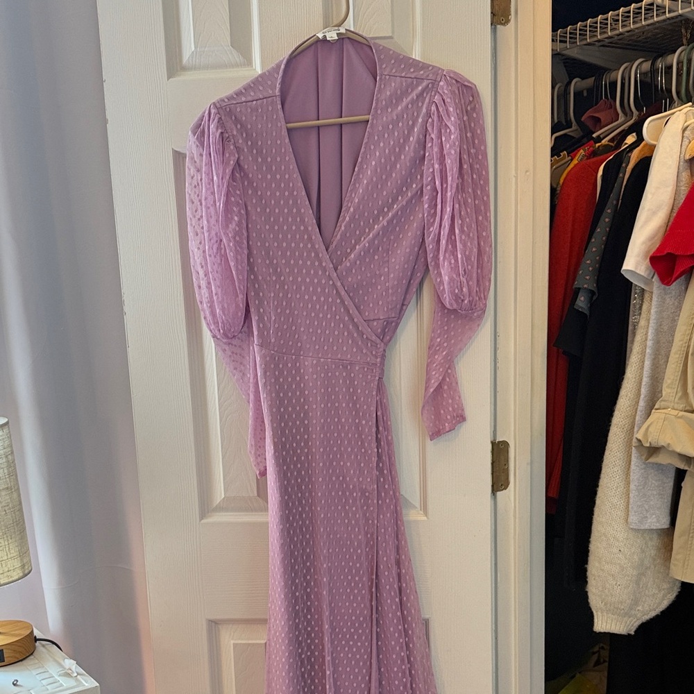 Elegant Lavender Wrap Dress